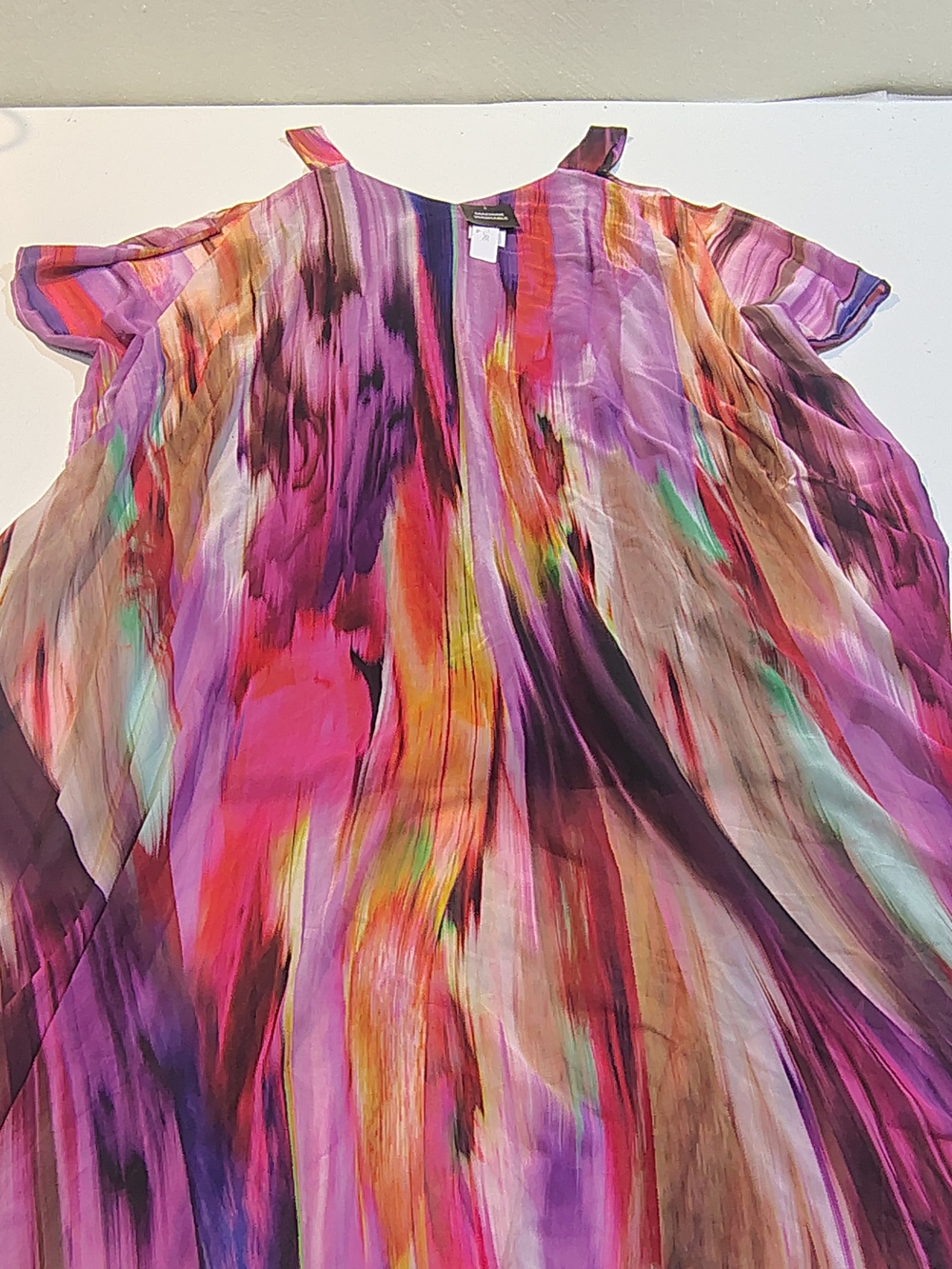 Signature by Robbie Bee Multicolor Pink Purple Cold-Shoulder Maxi Dress - Picture 3 of 14